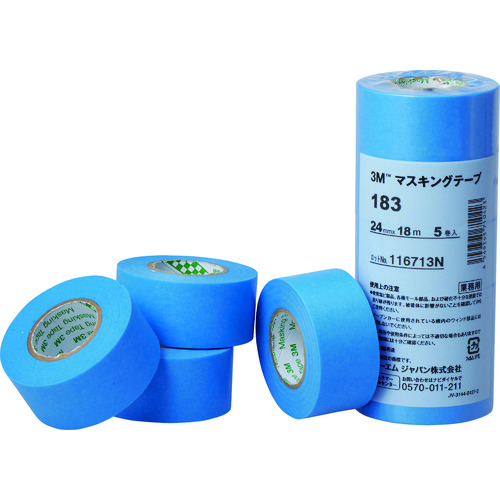 【TRUSCO】３Ｍ　マスキングテープ　１８３　１８ｍ